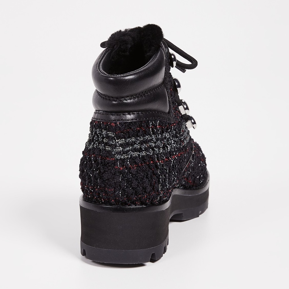 3.1 Phillip Lim Dylan Checkered Tweed Hiking Boots - Picture 5 of 8